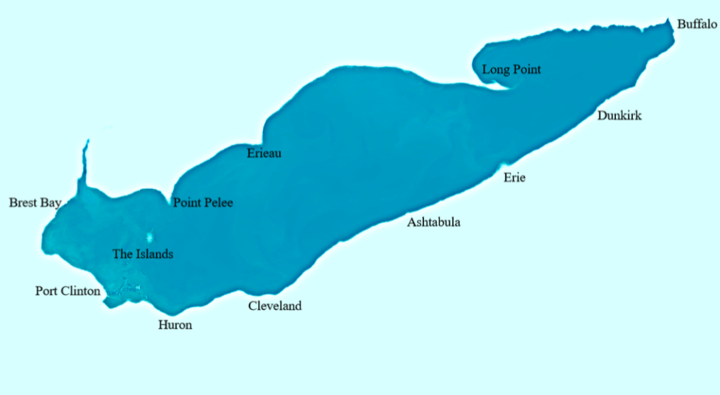 lake erie map