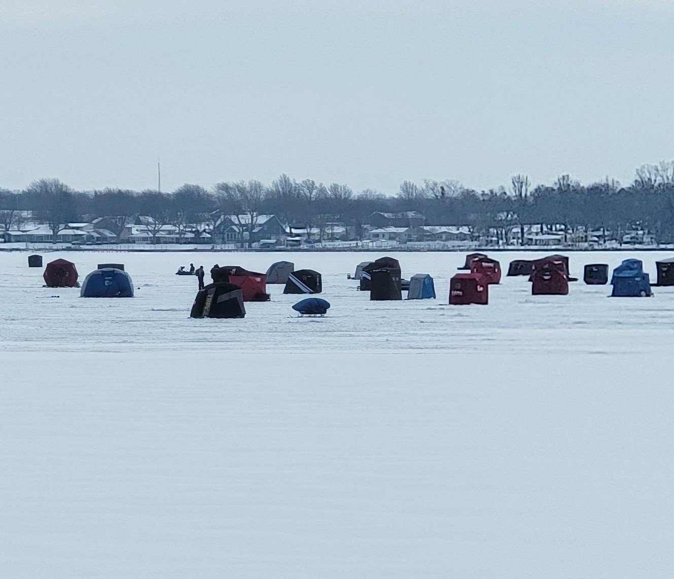 ice fishing east harbor